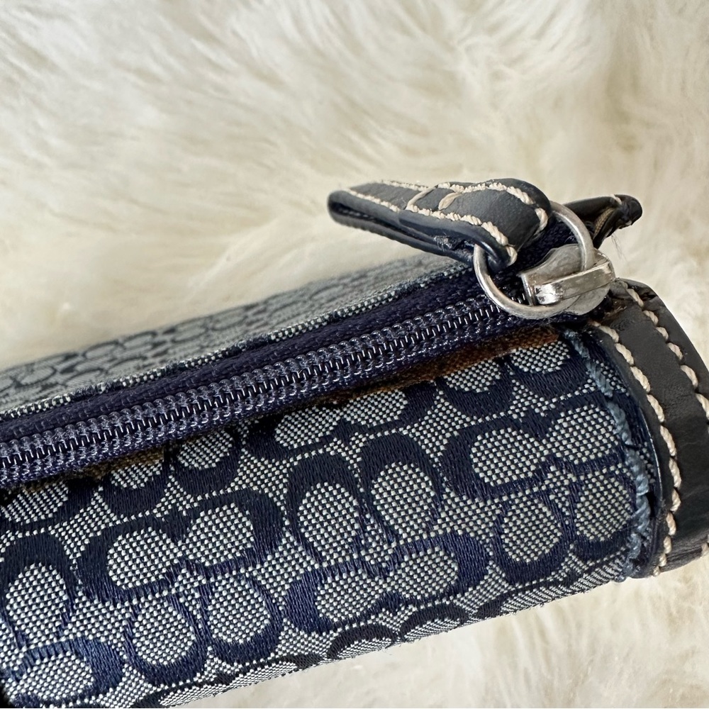 Coach Blue Monogram Wallet - Picture 5 of 5